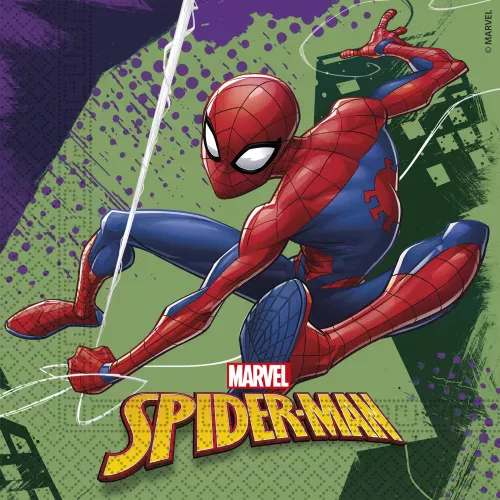 Photo du produit 20 Serviettes en papier 33 x 33 cm Spiderman