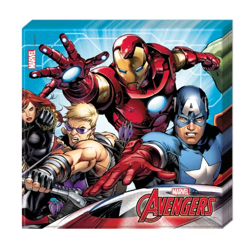 Photo du produit 20 Serviettes en papier 33x33cm Avengers Mighty
