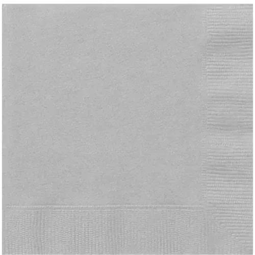 Photo du produit 20 Serviettes en papier Argenté 33 x 33 cm