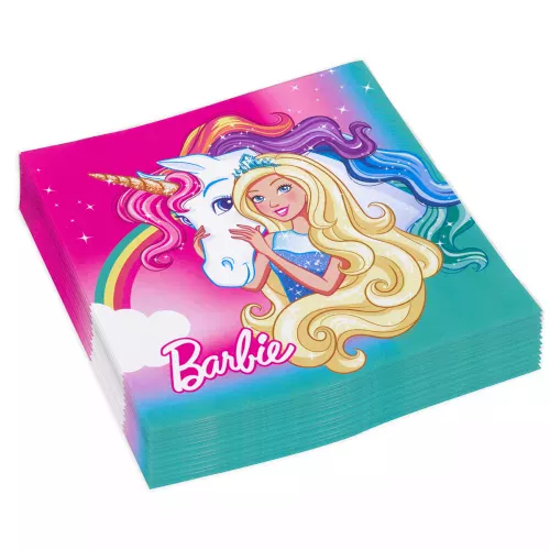 Photo du produit 20 Serviettes en papier Barbie Dreamtopia 33 x 33 cm