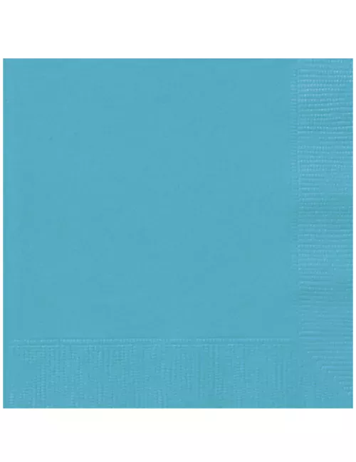 Photo du produit 20 Serviettes en papier Bleu caraïbe 33 x 33 cm