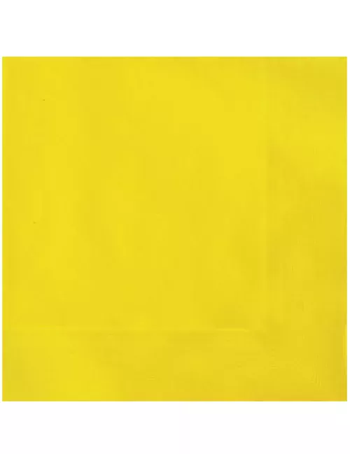 Photo du produit 20 Serviettes en papier Jaune uni 33 x 33 cm