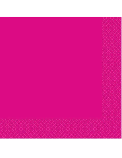 Photo du produit 20 Serviettes en papier rose fuchsia 33 x 33 cm