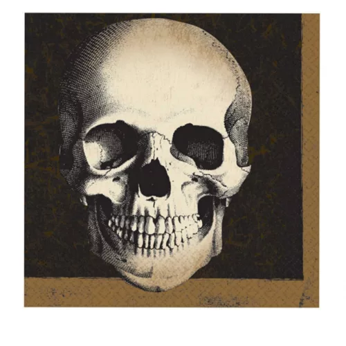 Photo du produit 20 Serviettes en papier tête de mort Halloween 33 x 33 cm