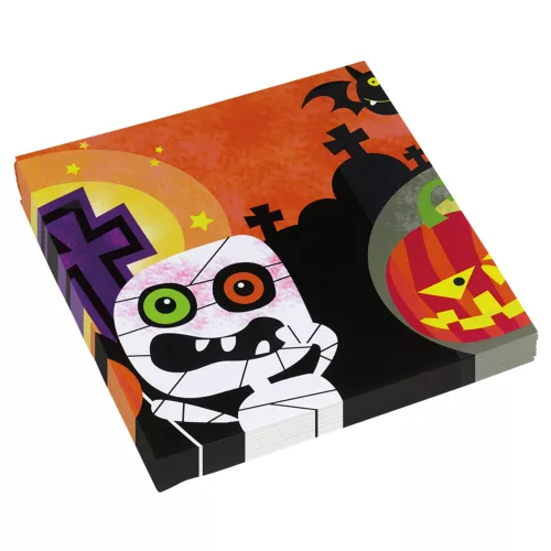 Photo du produit 20 Serviettes en papier petits monstres Halloween