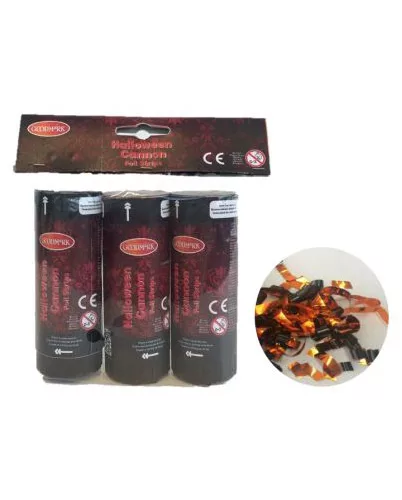 Photo du produit 3 Canons à confettis 11 cm Halloween