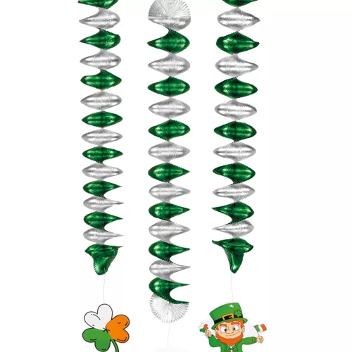 Photo du produit 3 Décorations à suspendre spirales 60 cm Saint Patrick