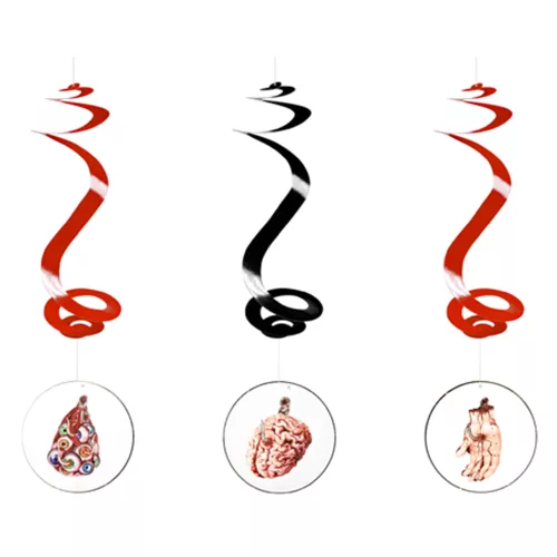 Photo du produit 3 Suspensions spirale horreur halloween 60cm