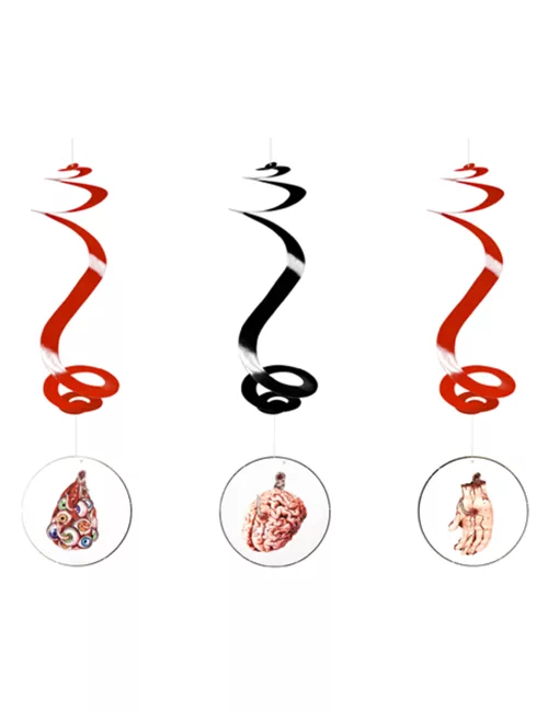 Photo du produit 3 Suspensions spirale horreur halloween 60cm
