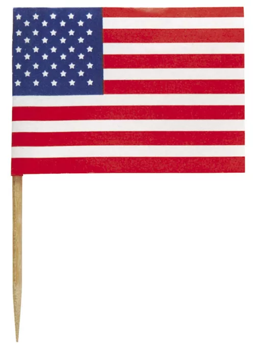 Photo du produit 30 Pics drapeaux USA 6 cm