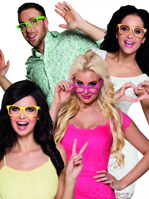 Photo du produit 4 Lunettes rose fluo adulte