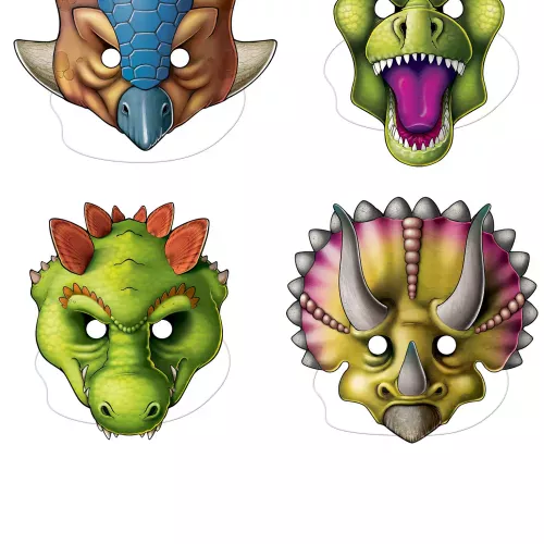 Photo du produit 4 Masques de dinosaures en carton