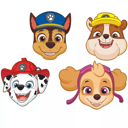 Photo du produit 8 Masques en carton Pat' Patrouille