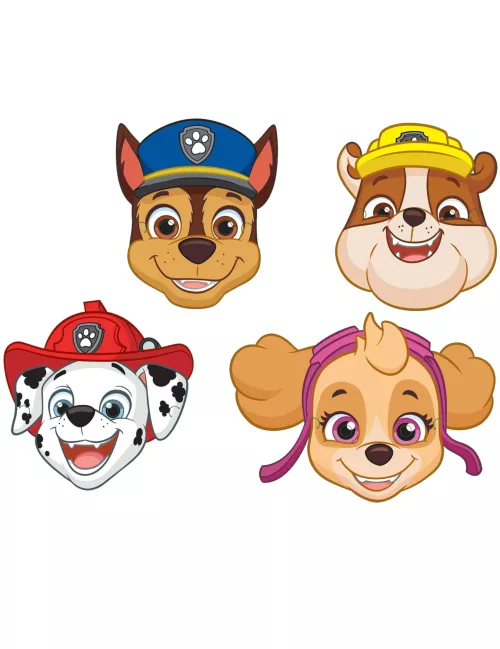 Photo du produit 8 Masques en carton Pat' Patrouille