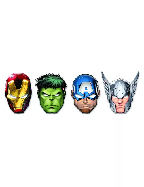 Photo du produit 6 masques en carton Avengers Mighty
