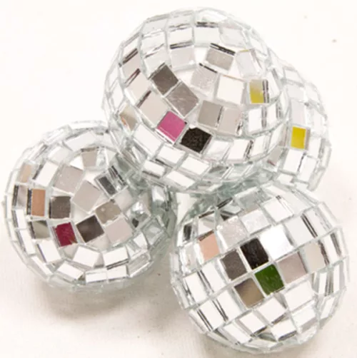 Photo du produit 4 Mini boules à facettes argentées 3,5 cm