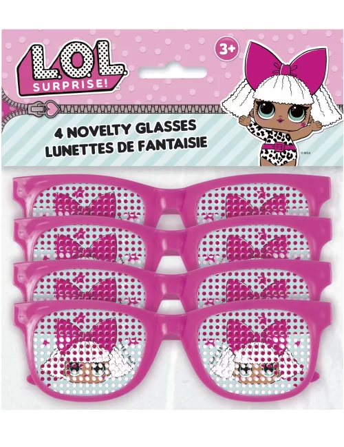 Photo du produit 4 Paires de lunettes roses à pois Lol Surprise