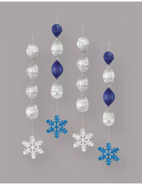 Photo du produit 4 Suspensions spirale flocons de neige