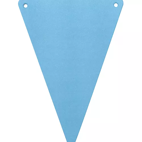 Photo du produit 5 Fanions carton DIY unis turquoise