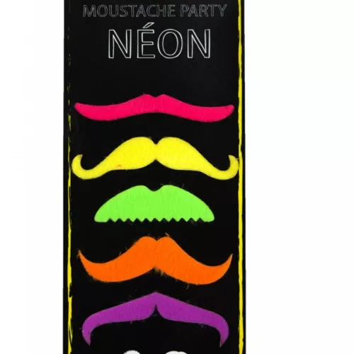 Photo du produit 5 Moustaches fluo adulte