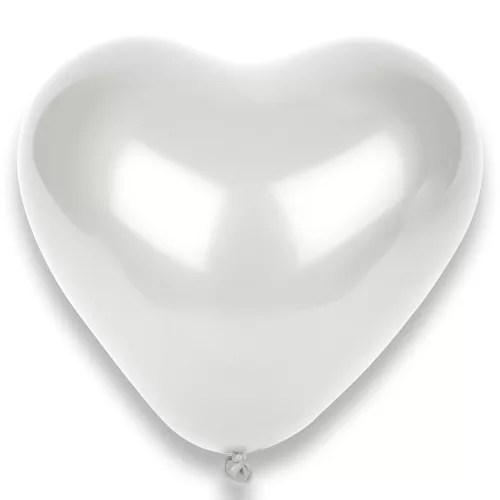 Photo du produit 50 Ballons coeurs blancs 32 cm