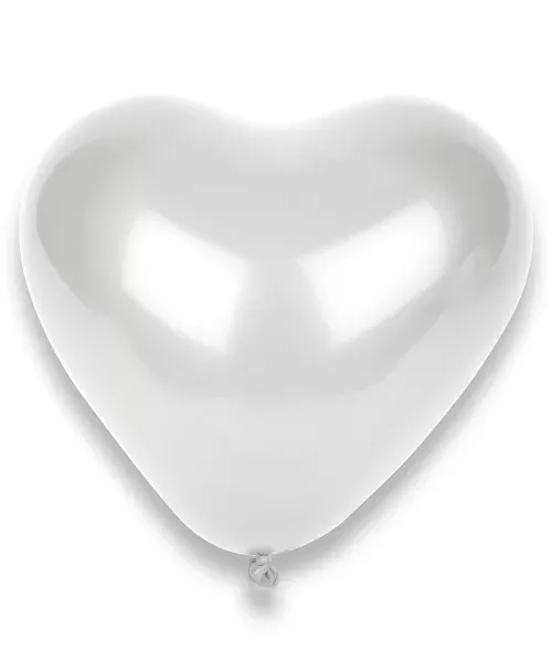Photo du produit 50 Ballons coeurs blancs 32 cm