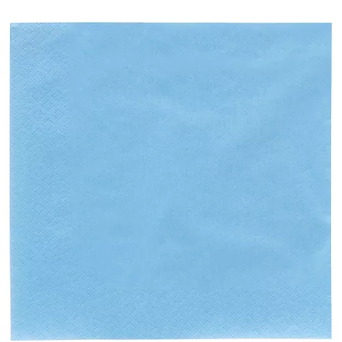 Photo du produit 50 Serviettes en papier bleu ciel 38 x 38 cm