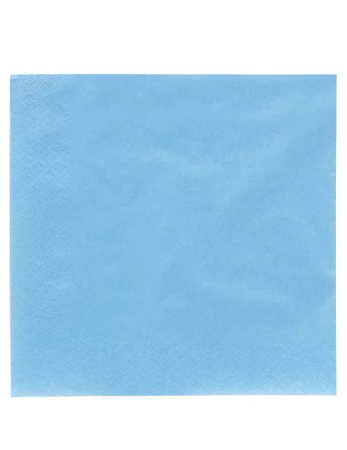 Photo du produit 50 Serviettes en papier bleu ciel 38 x 38 cm