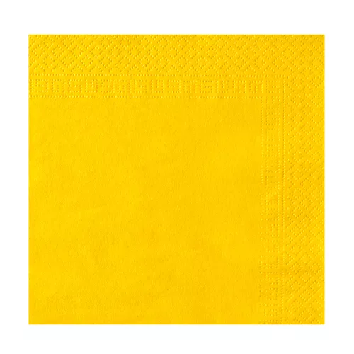 Photo du produit 50 Serviettes jaune vif 38 x 38 cm
