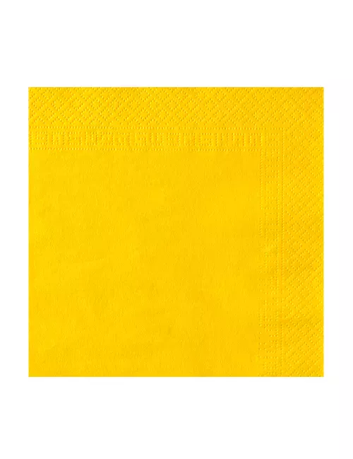 Photo du produit 50 Serviettes jaune vif 38 x 38 cm