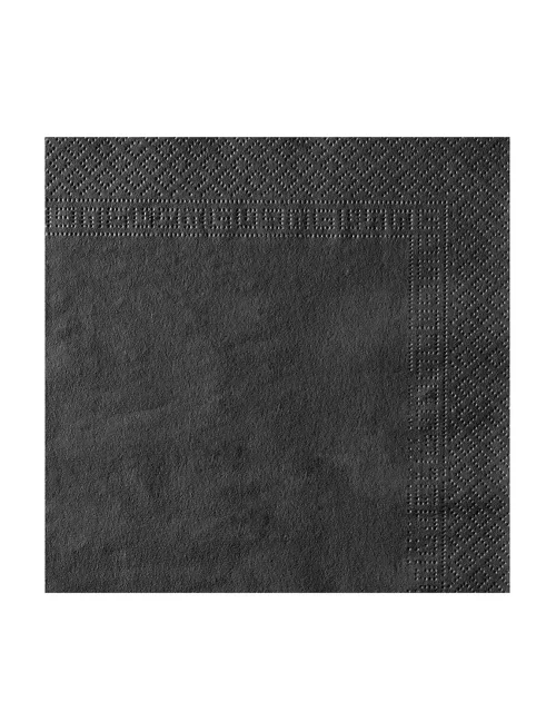 Photo du produit 50 Serviettes noires 38 x 38 cm