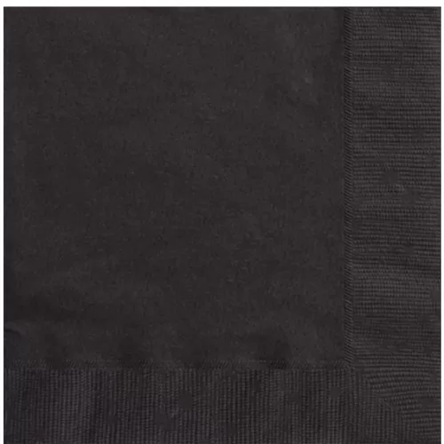 Photo du produit 50 Serviettes noires 33 x 33 cm