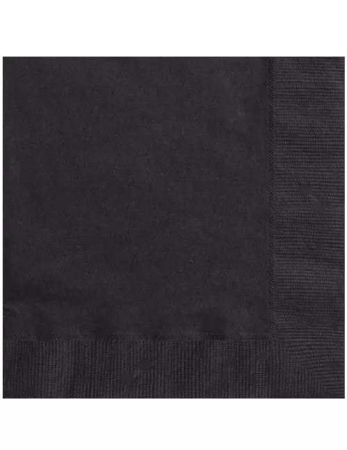Photo du produit 50 Serviettes noires 33 x 33 cm