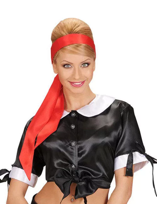 Photo du produit Tour de tête satinée rouge femme