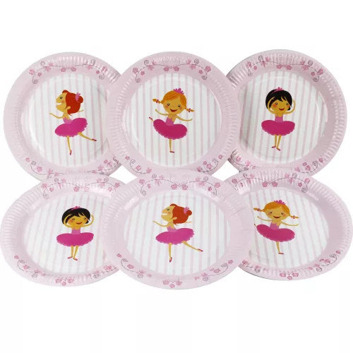 Photo du produit 6 Assiettes Ballerines 23 cm