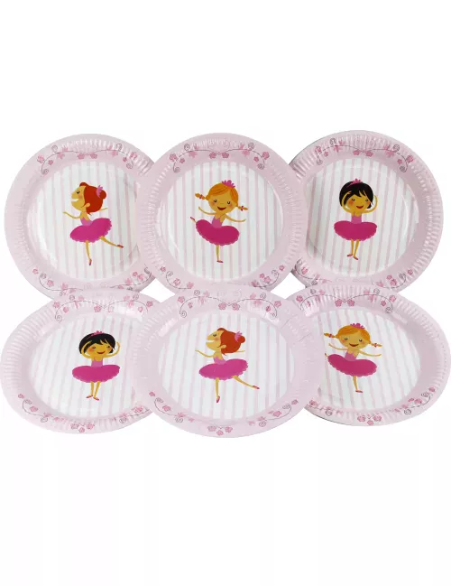 Photo du produit 6 Assiettes Ballerines 23 cm