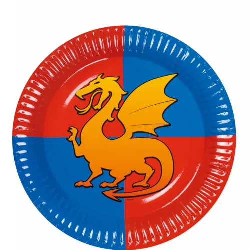 Photo du produit 6 Assiettes en carton chevaliers 23 cm