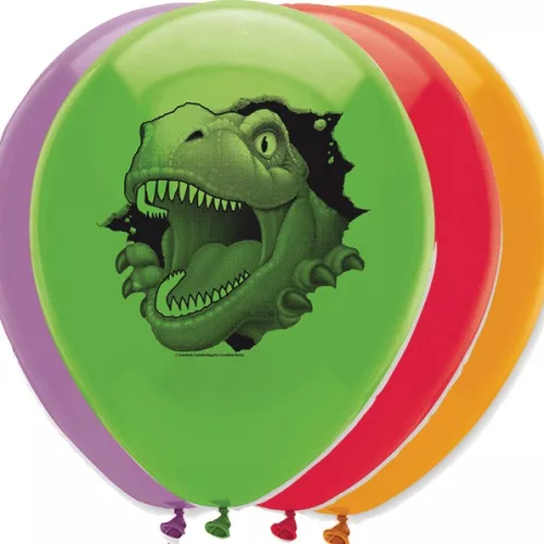 Photo du produit 6 Ballons anniversaire Dinosaures 30 cm