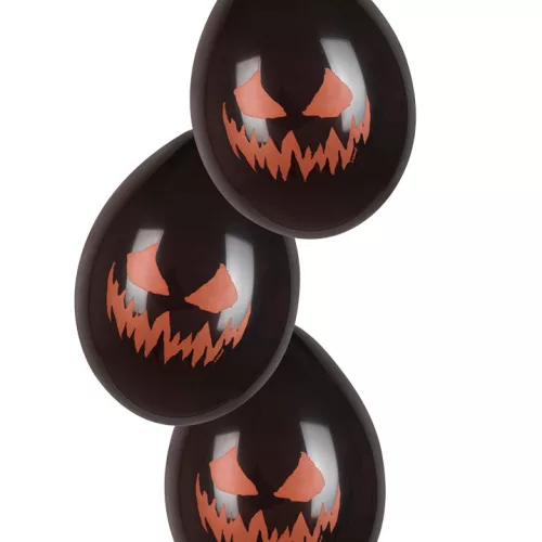 Photo du produit 6 Ballons citrouille terrifiante 25 cm