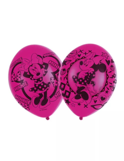 Photo du produit 6 Ballons en latex Minnie Mouse 27,5 cm