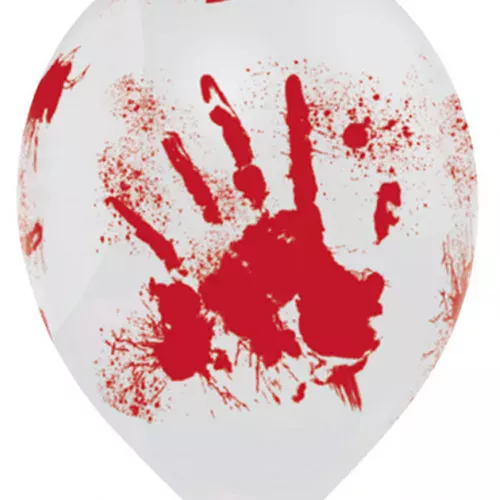 Photo du produit 6 Ballons latex Halloween sanglant