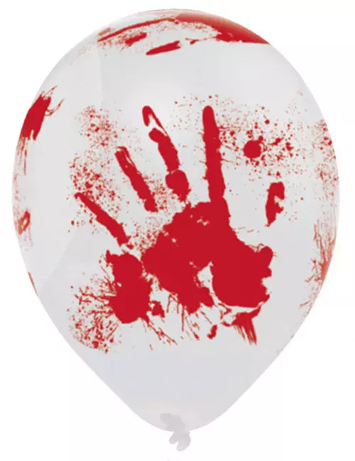 Photo du produit 6 Ballons latex Halloween sanglant