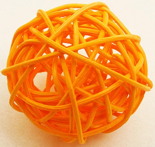 Photo du produit 6 Boules en osier oranges 3,5 cm