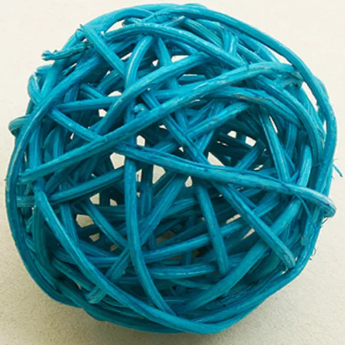 Photo du produit 6 Boules en osier turquoises 3,5 cm