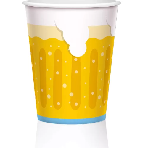 Photo du produit 6 Grands gobelets carton chope de bière 450 ml