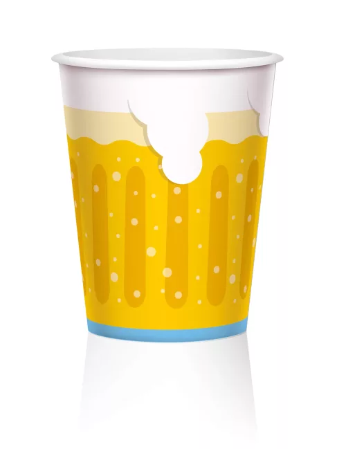 Photo du produit 6 Grands gobelets carton chope de bière 450 ml