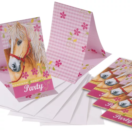 Photo du produit 6 Invitations/Enveloppes Chevaux