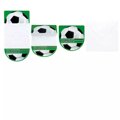 Photo du produit 6 Invitations Foot party 10 x 20 cm
