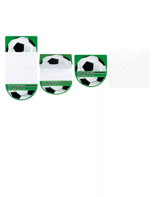 Photo du produit 6 Invitations Foot party 10 x 20 cm