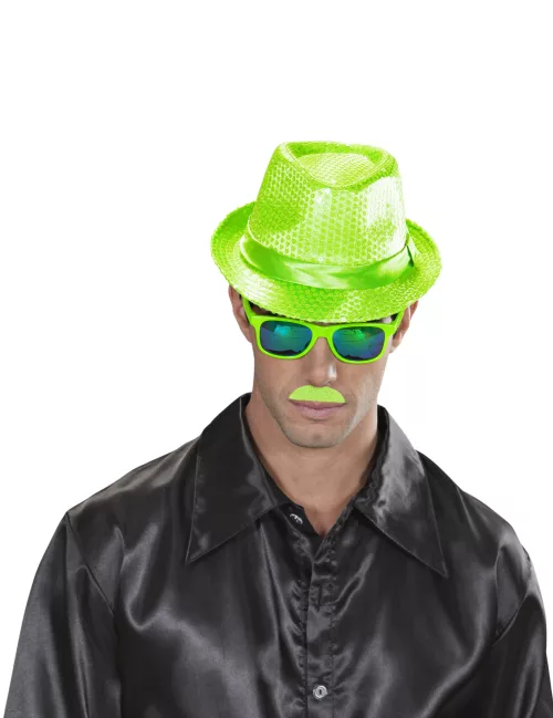Photo du produit 1 Moustache vert fluo adulte